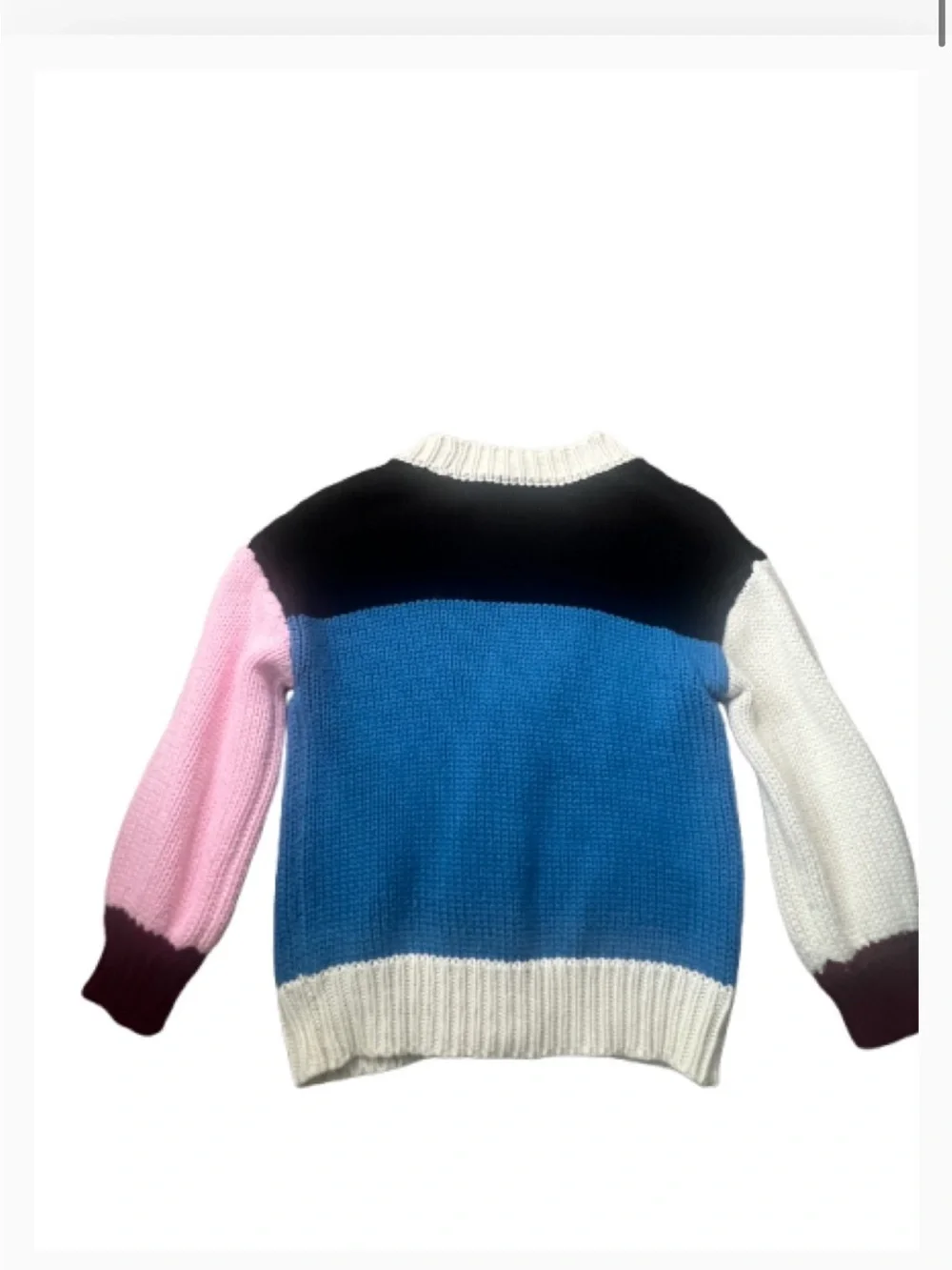Forever 21 Colorblock Button-Up Cardigan in Pink, Blue, Cream, Black